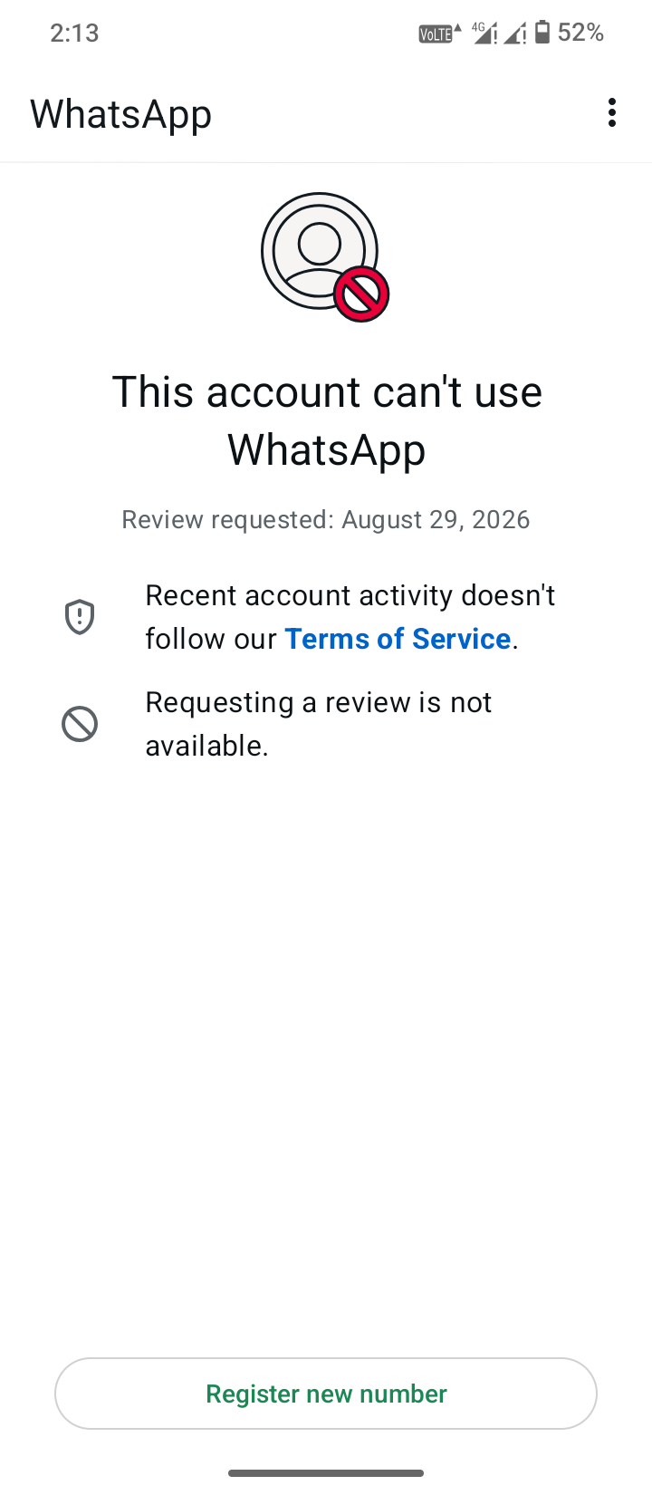 Whatsapp banned 🚫
