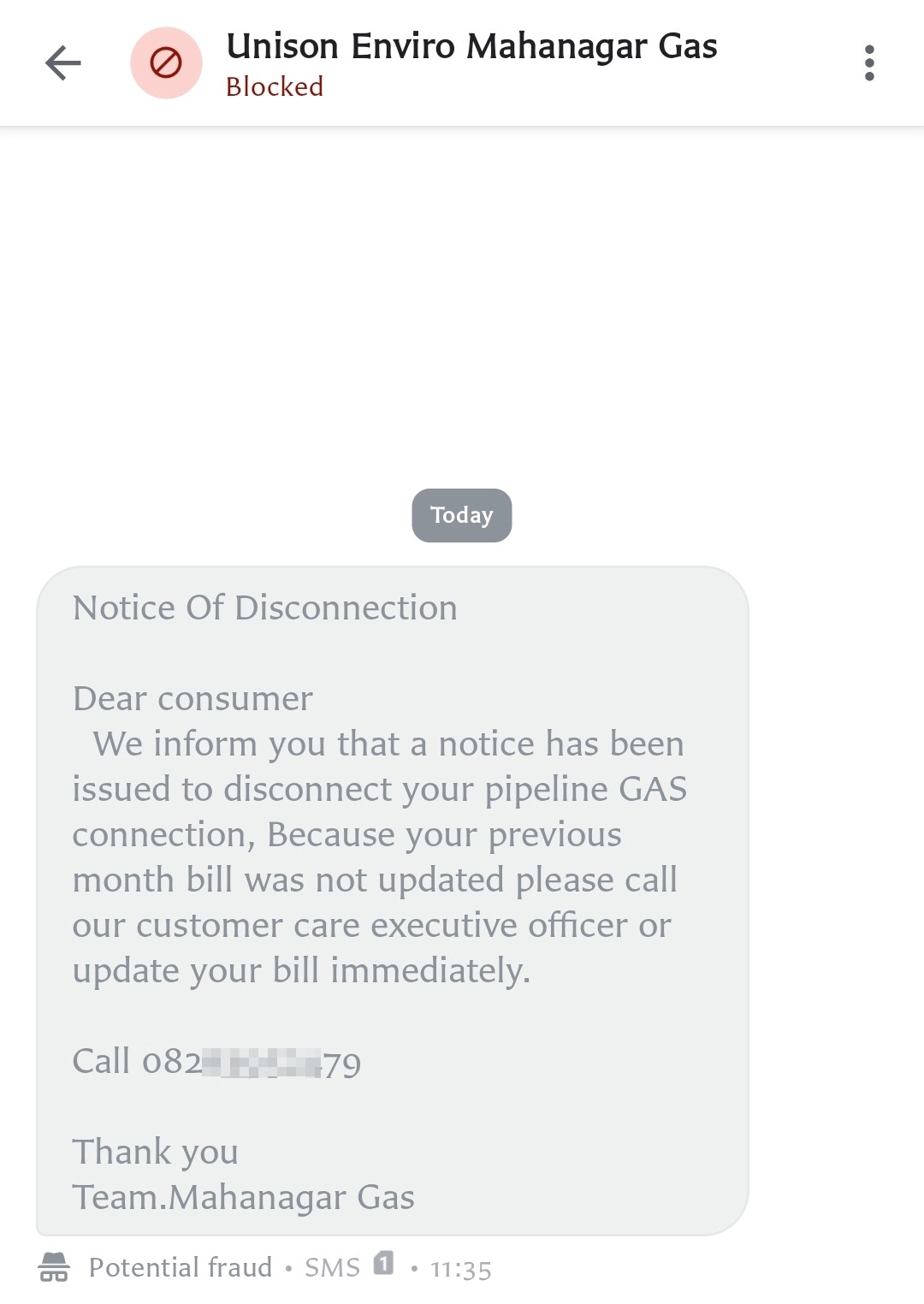 Mahanagar Gas disconnection notice
