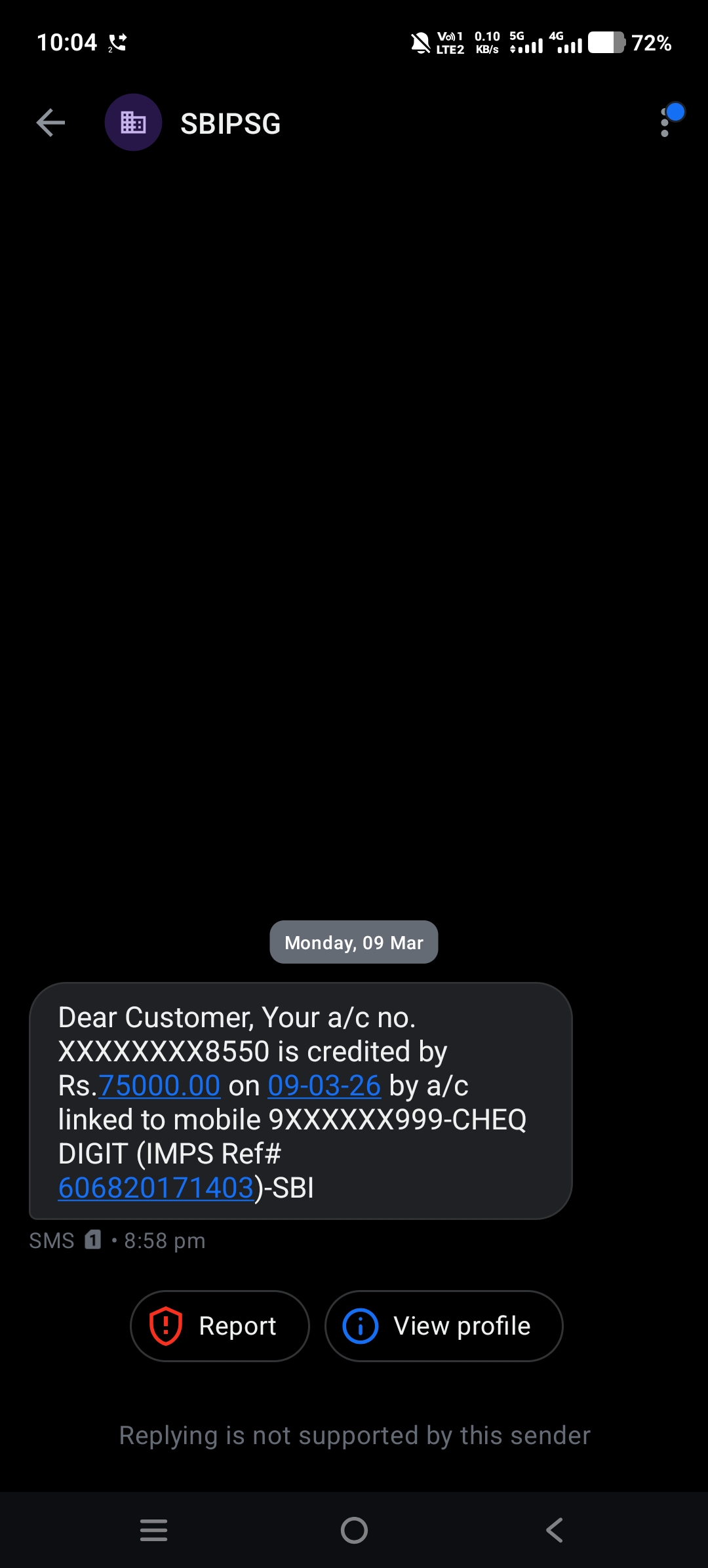 this msg is shown in my Truecaller once I view 2nd time it's disappear automatically 