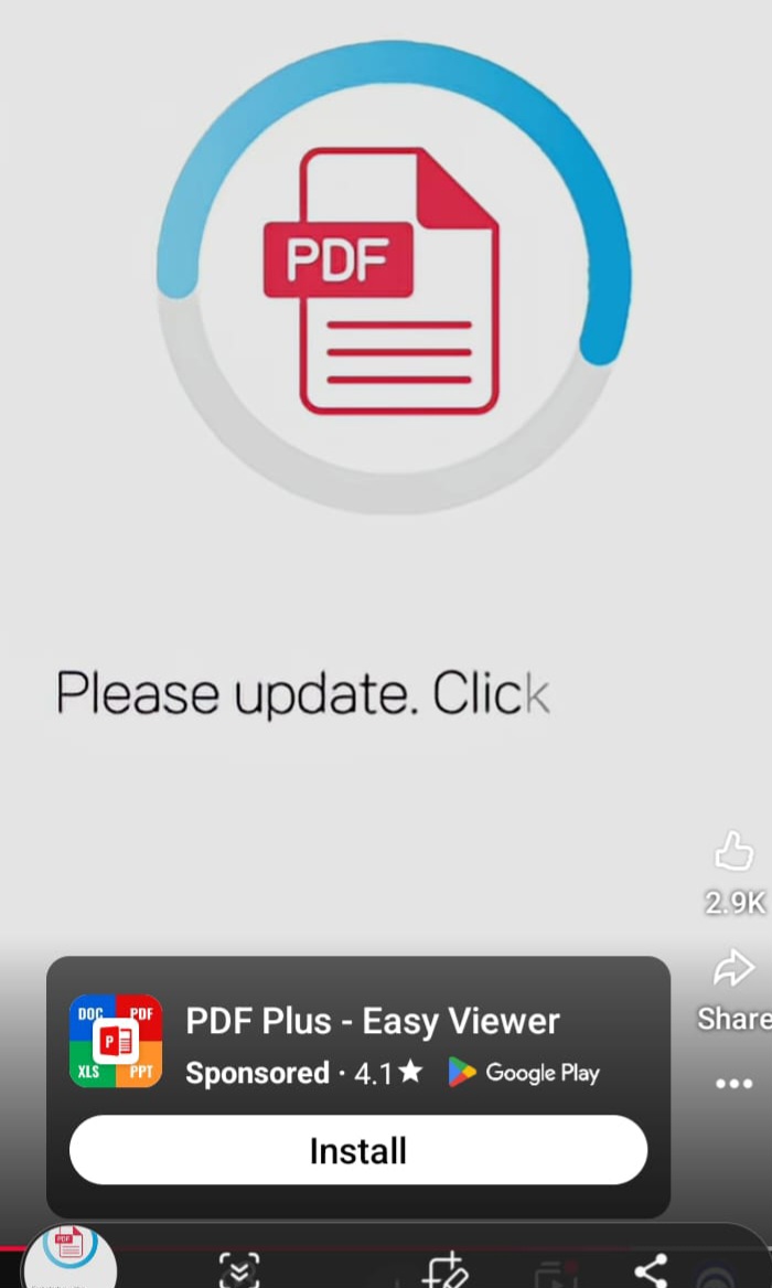 Scam ad on youtube