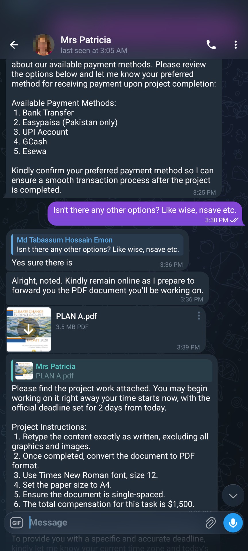 is this pdf to doc transcription job a big malware scam?