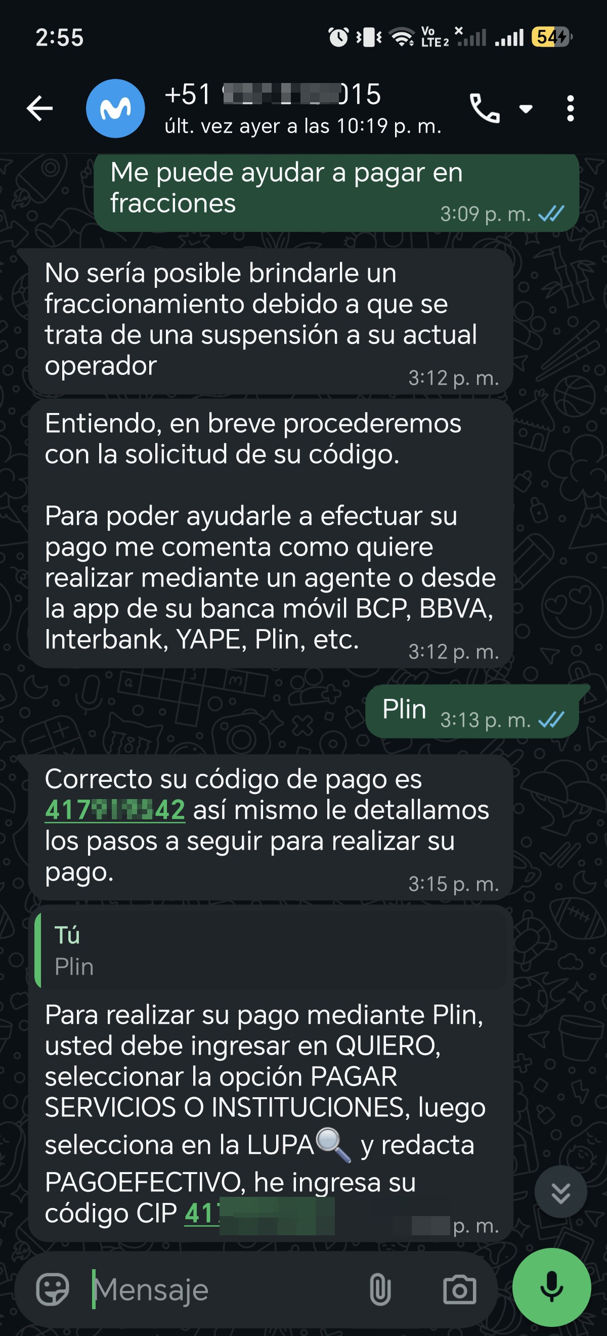 possible scam, impersonation of Movistar - image 3