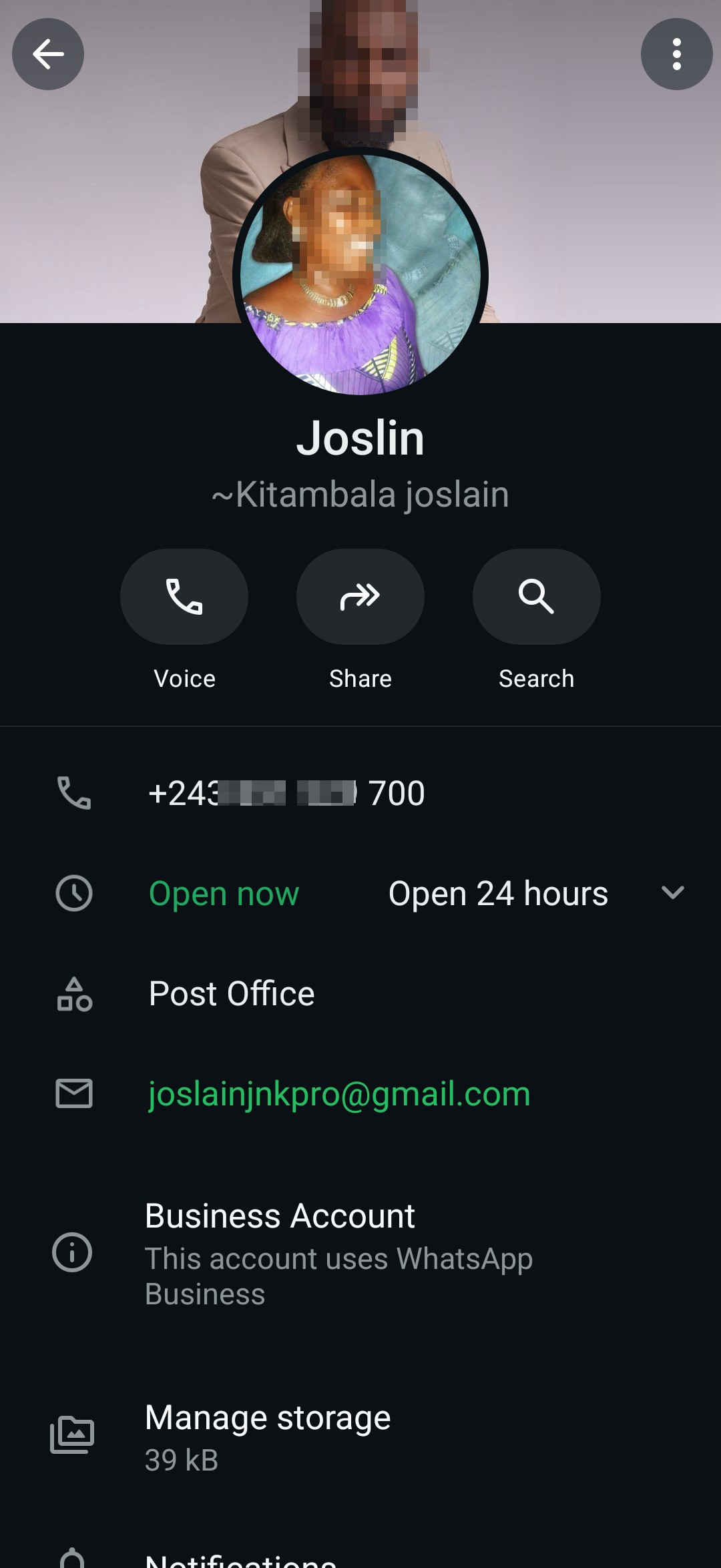 Joslin is a scammer with a travel agency and a cameraman service.