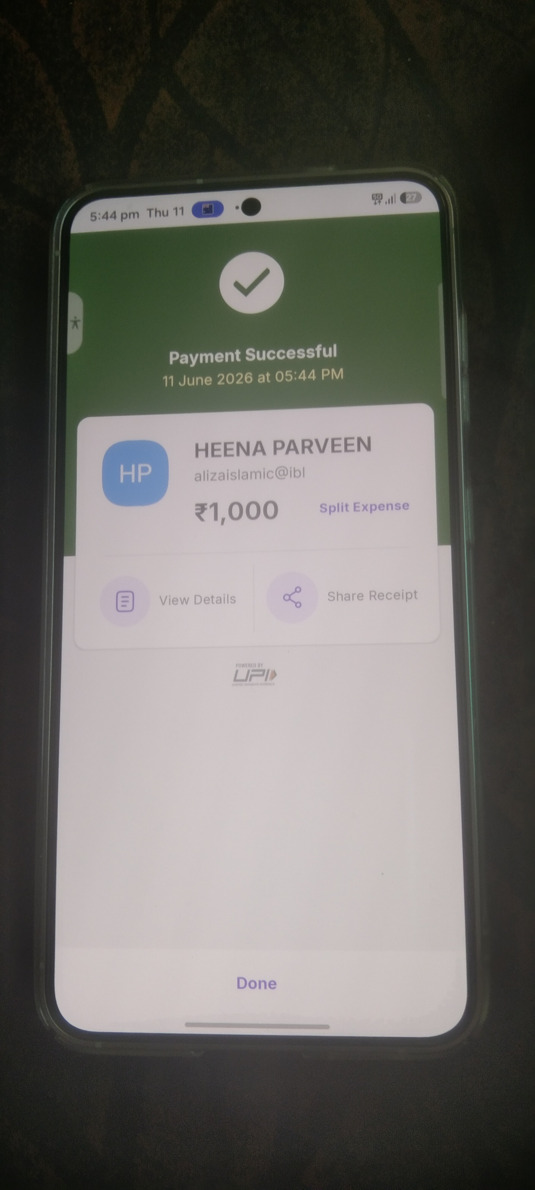  If you make a payment, you block it, if you make a payment, you block it.  