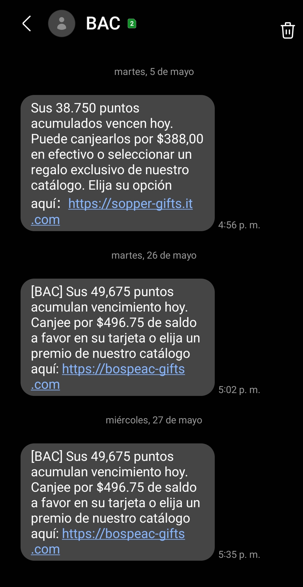 Fraudulent Websites