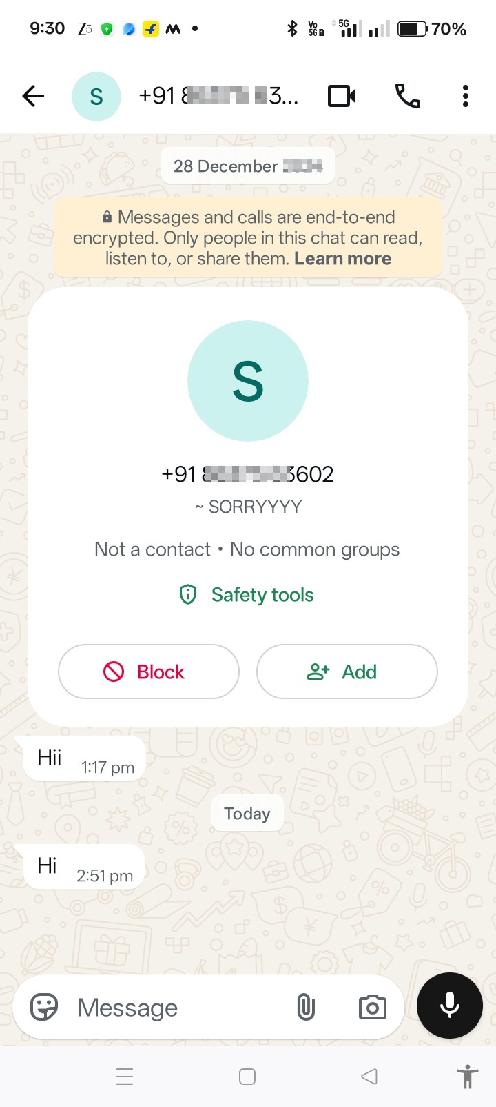 an unknown number tried contacting me, what shall I do?