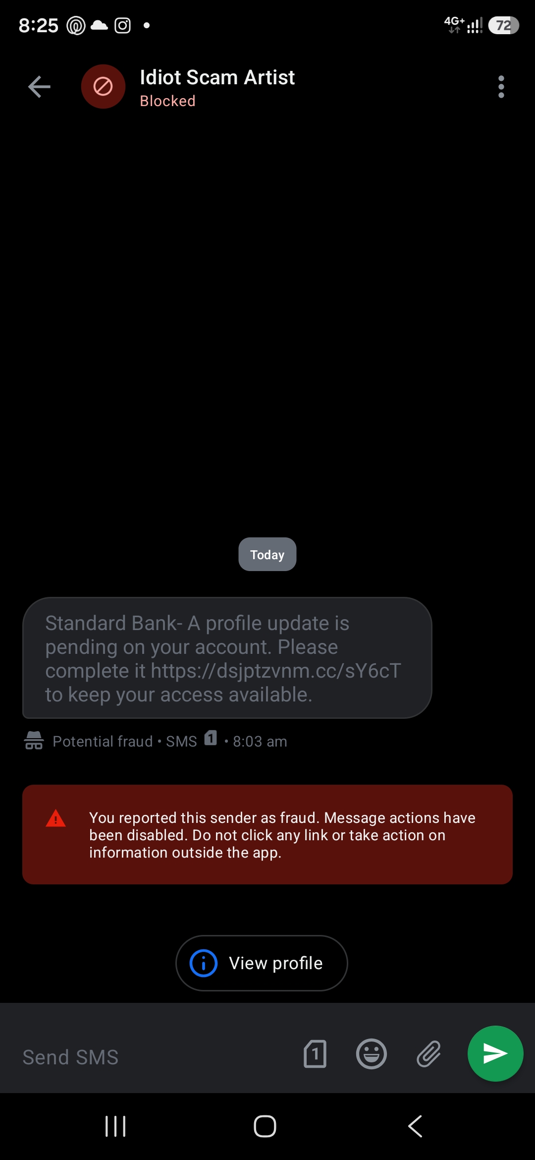 Banking scam