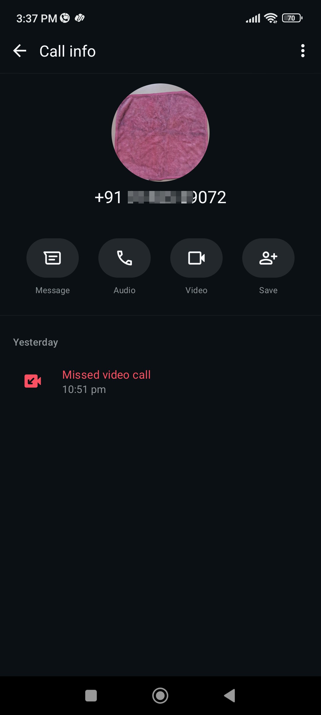 a phone no calling me constantly asked my personal details