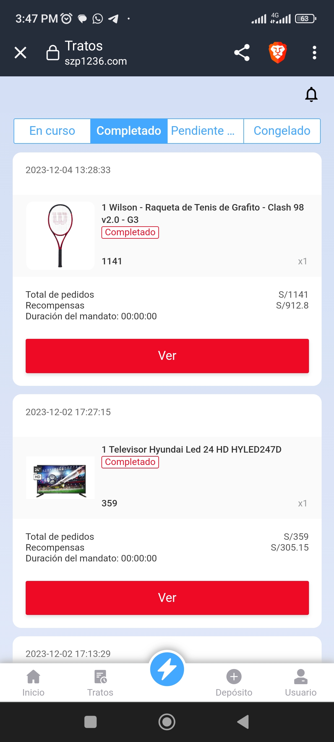 Scam involving the purchase of products on an investment app - image 3