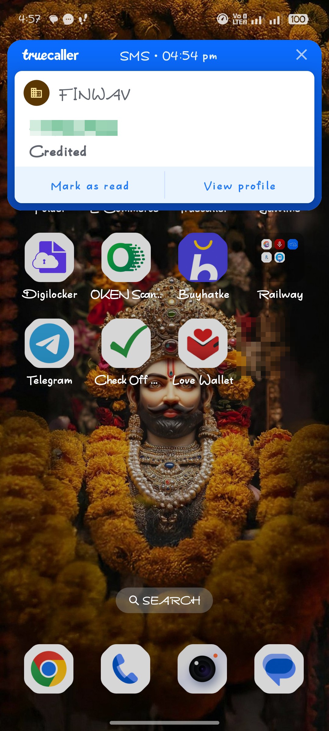send a link on sms then scam