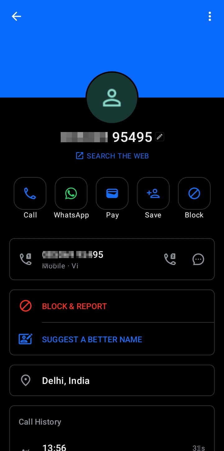 Got a sketchy call from this number 