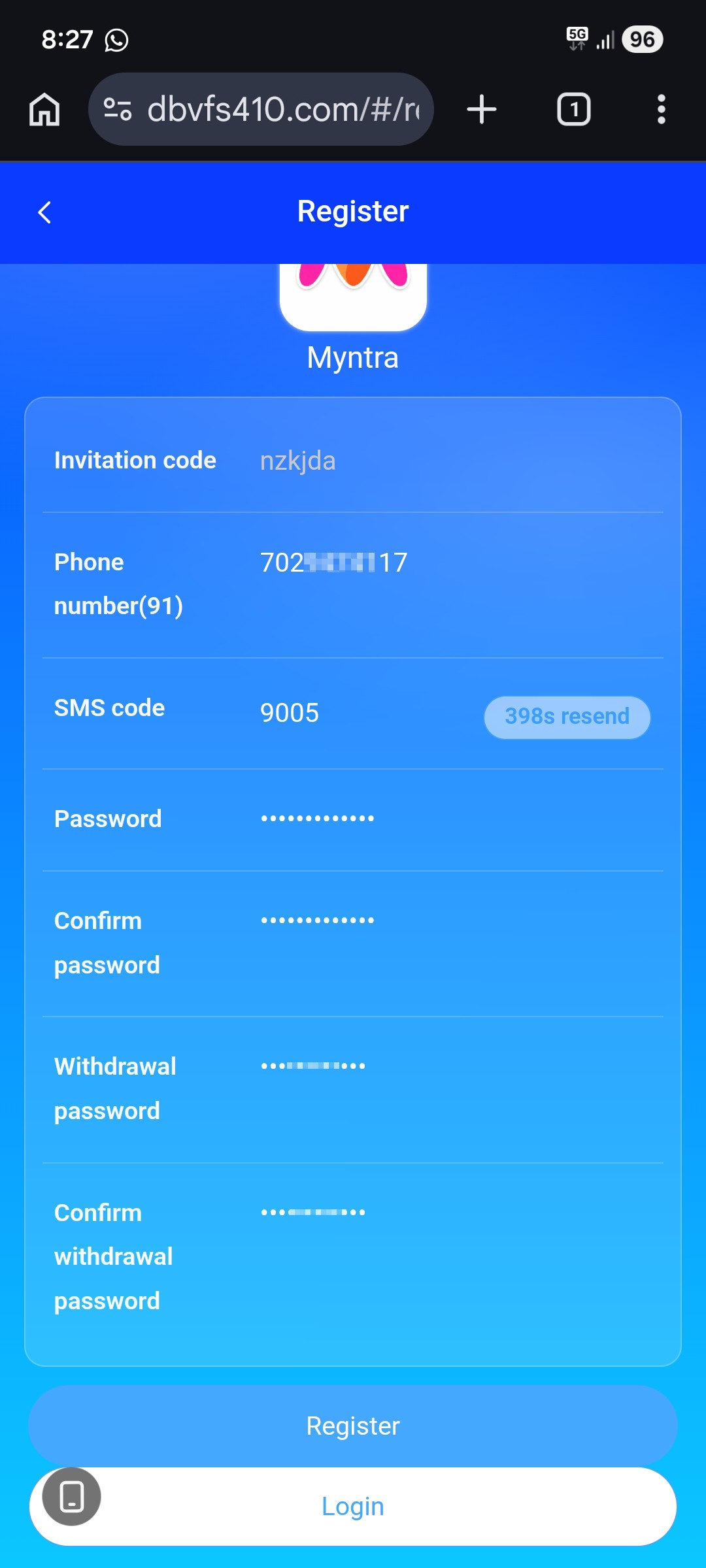 Myntra Online work scam - image 3