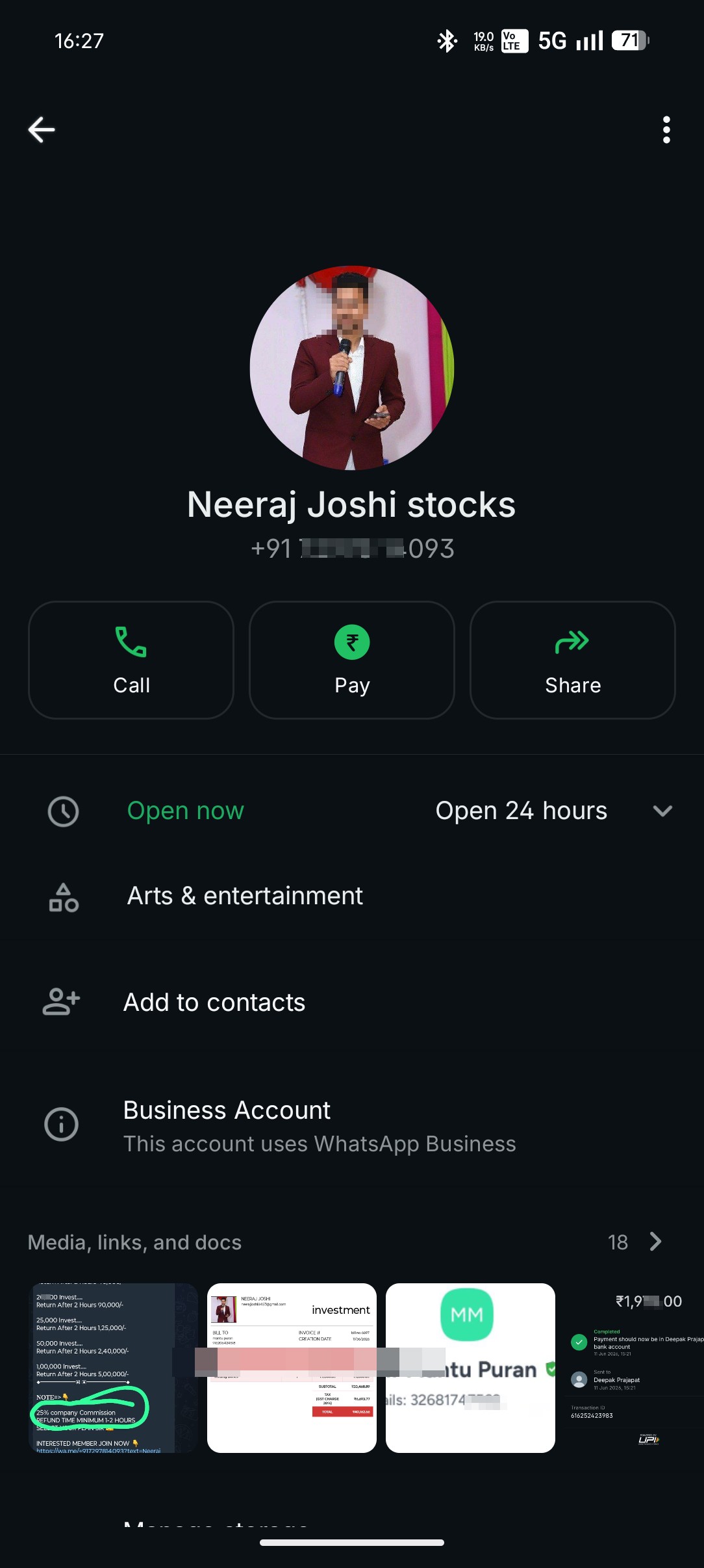 Investment scam 