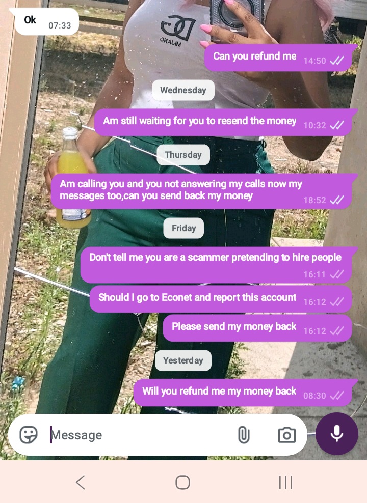 job agent fee scammer  - image 2