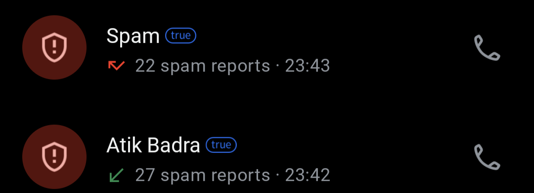 spam calls around 11pm-12am
