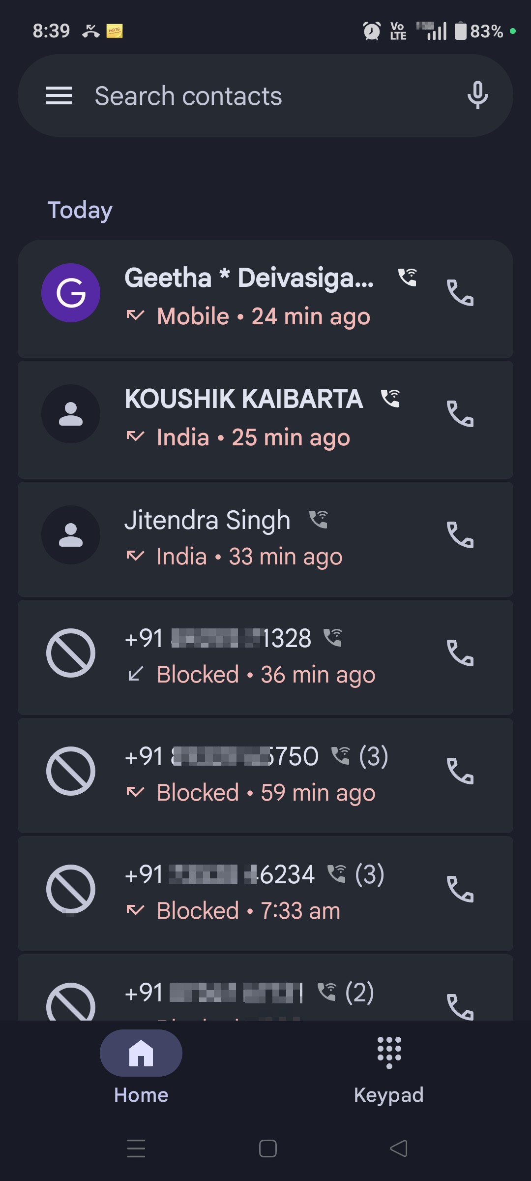 Night Time calls from Online Fraudsyers 