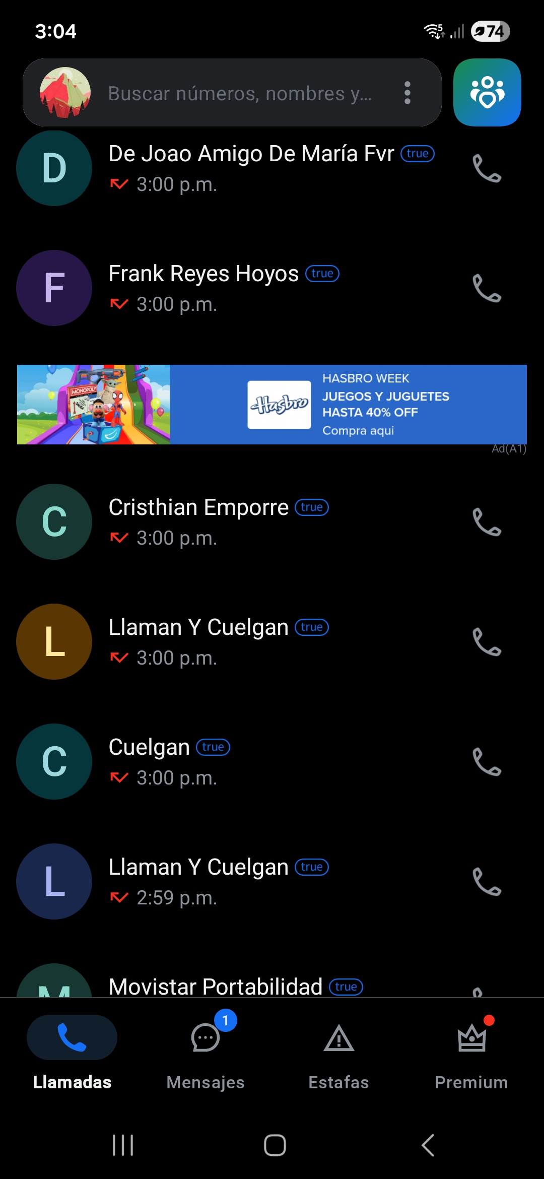 MORE THAN 10 CALLS IN 1 MINUTE