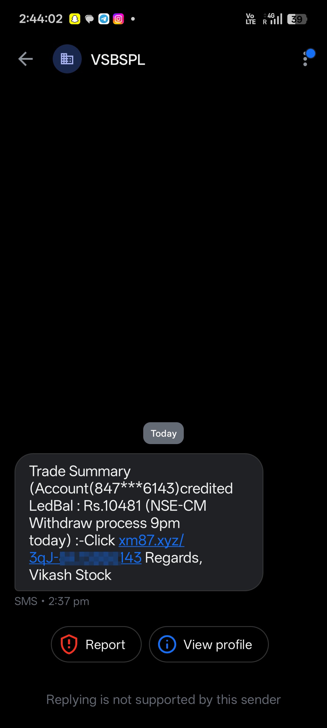 Scam This message 