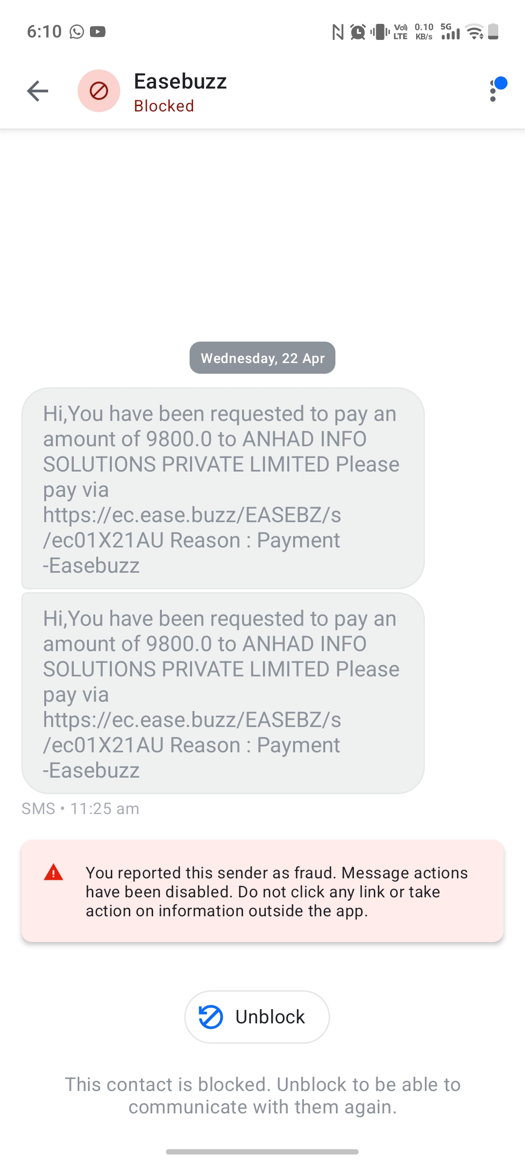Fraudulent asking money in refrence of HDFC BANK