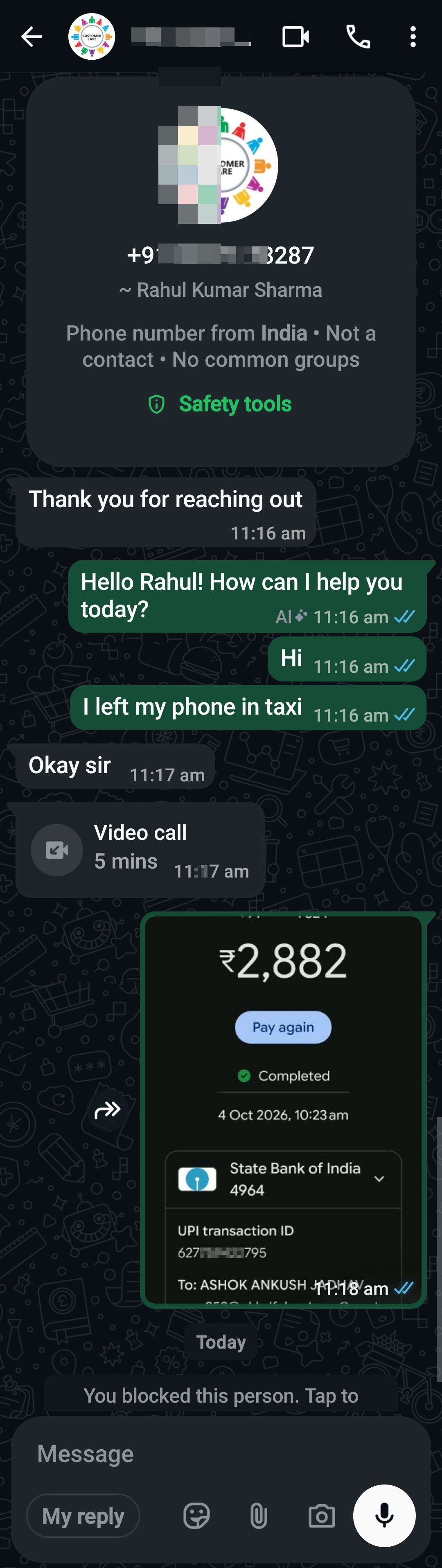 Fake Ola customer care lures victims to install APK via WhatsApp