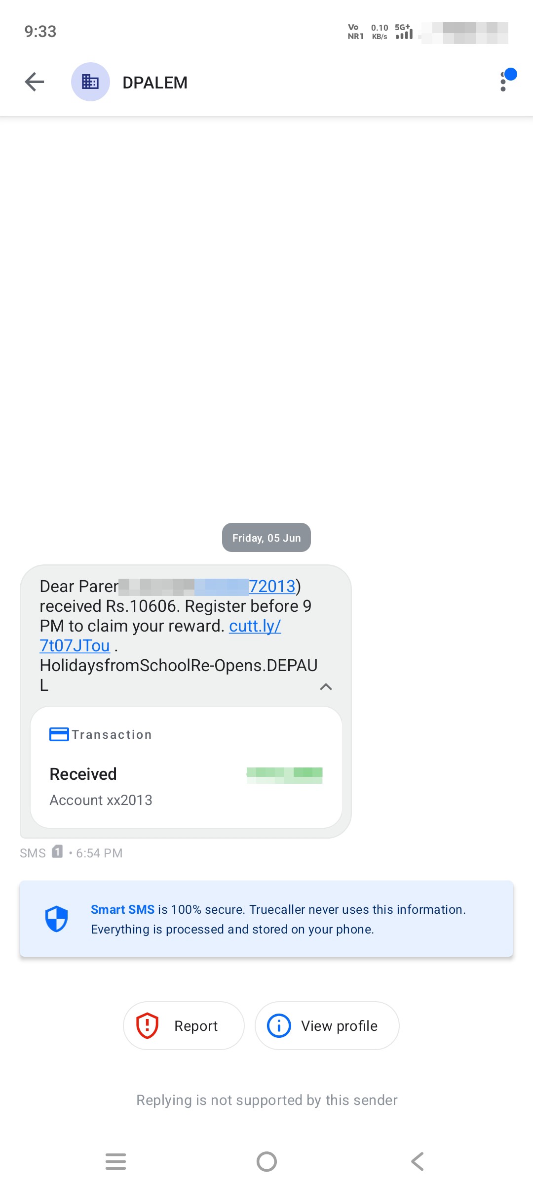 🚨 Fake Reward Claim SMS / Phishing Scam - image 3