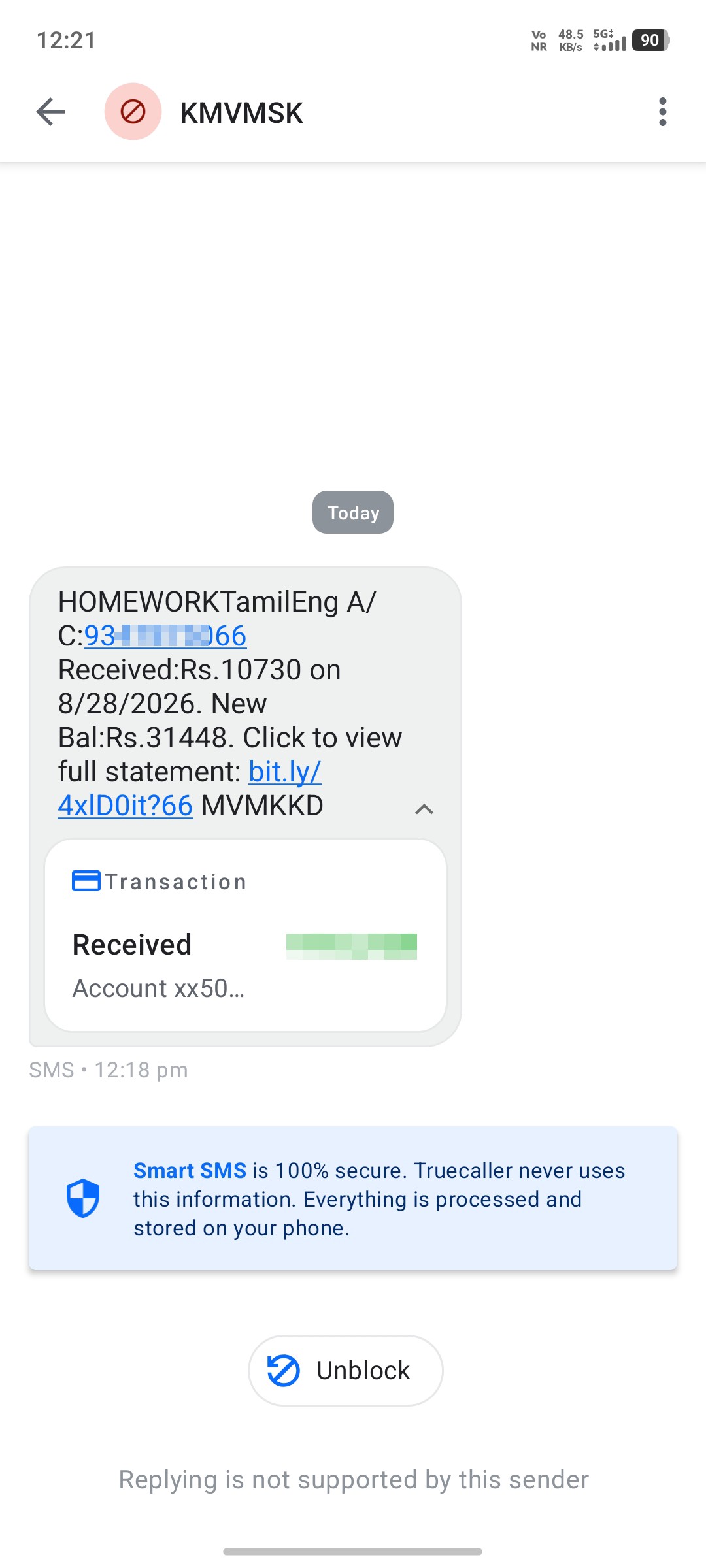 new scam message 
