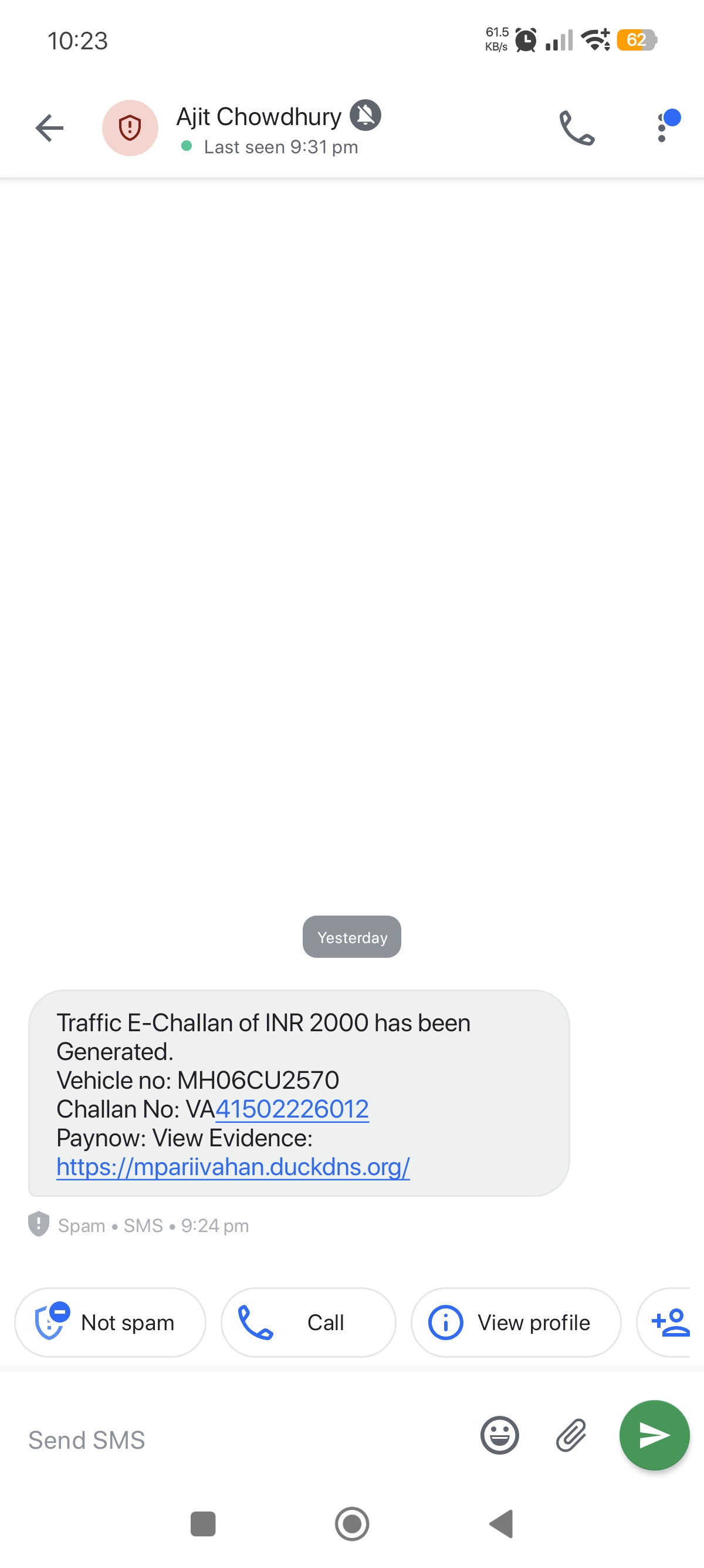 New Challan Scam