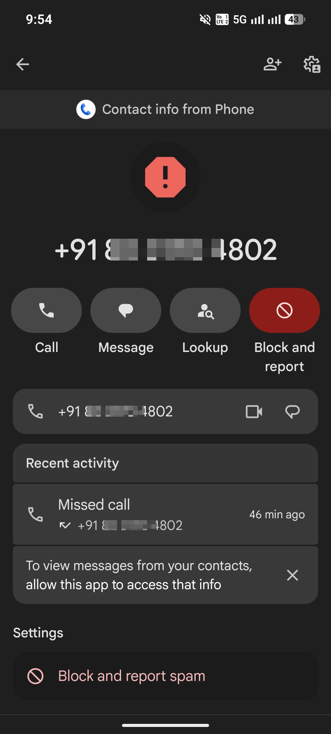 Unknown Call