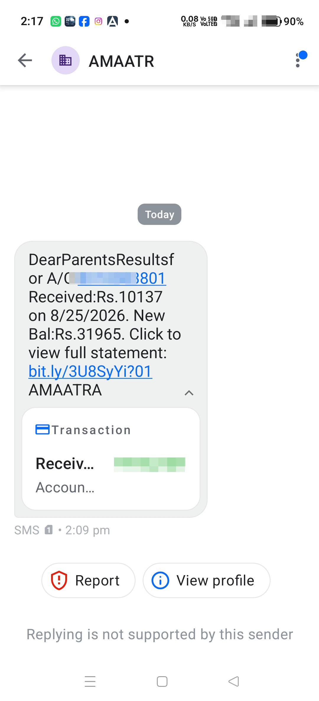 fraud message 