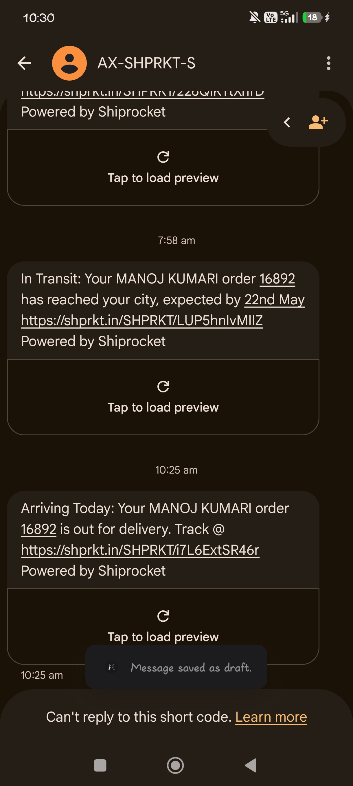 parcel delivery scam