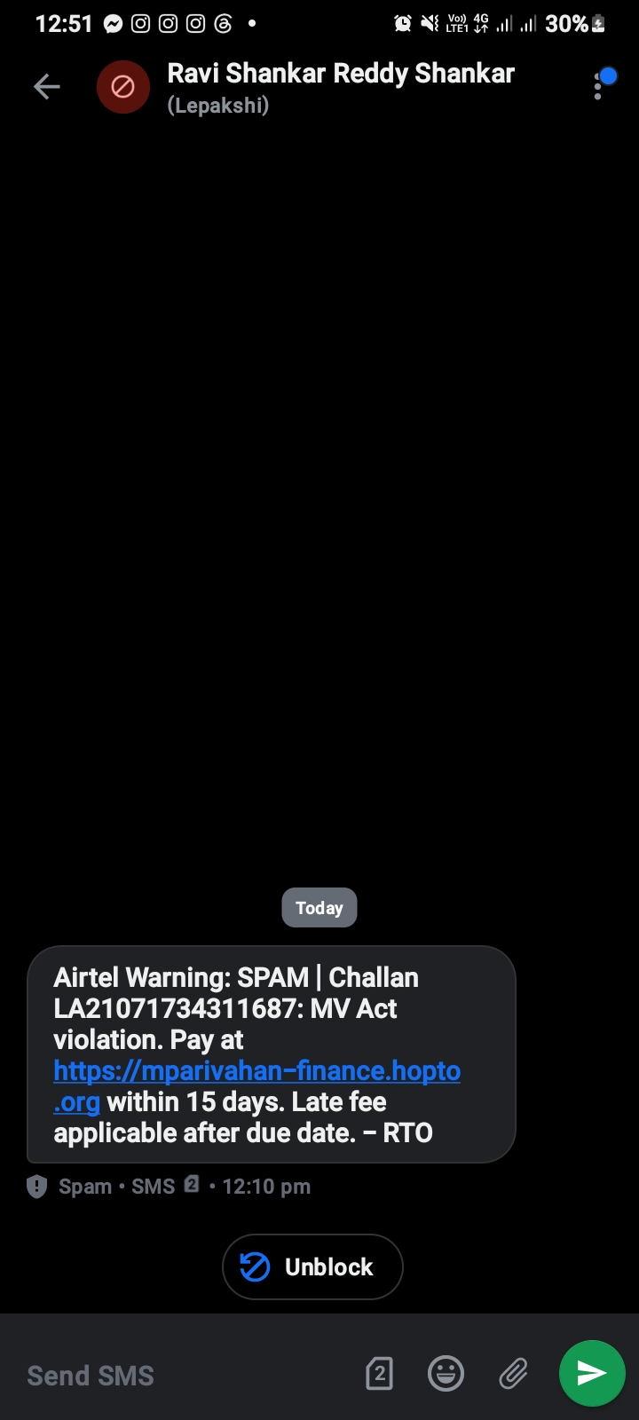fraud challan link payment