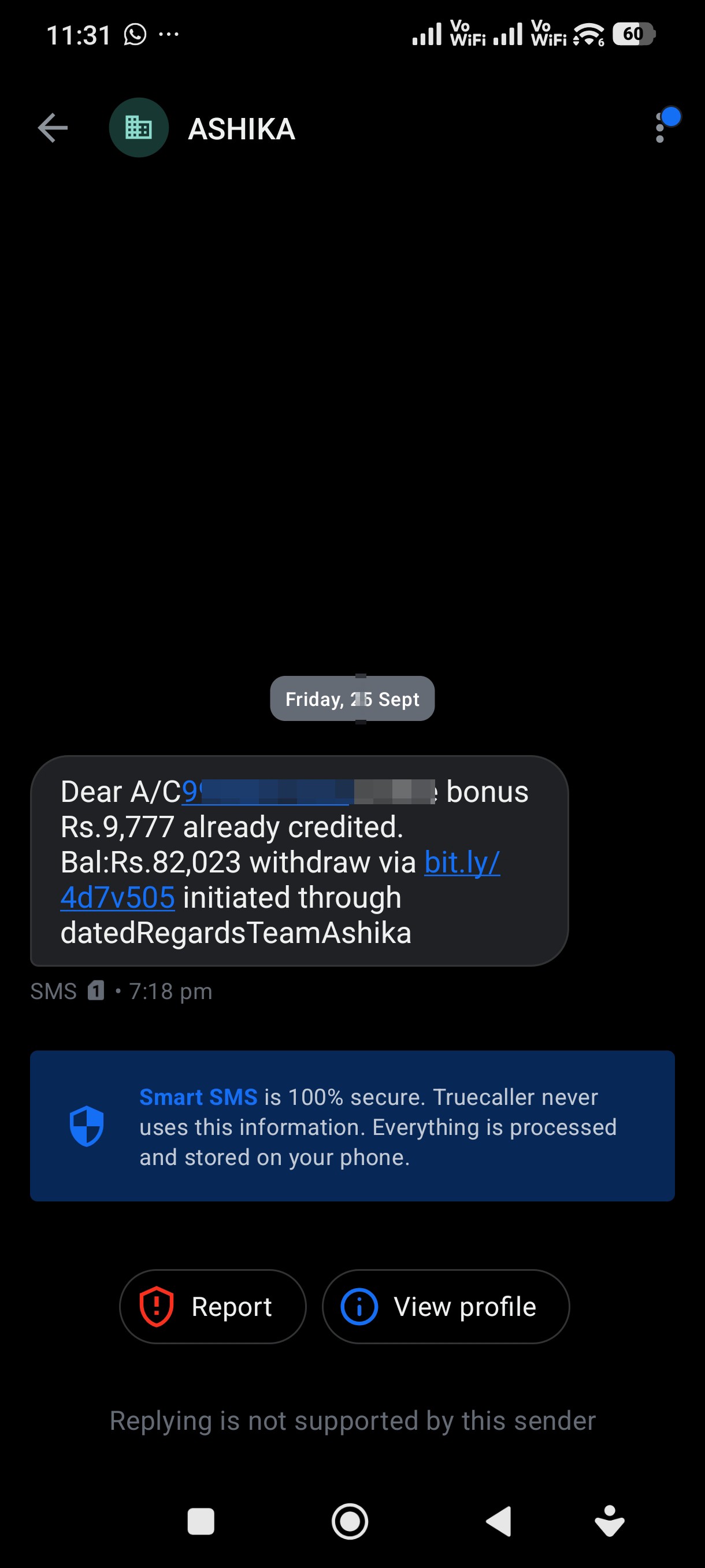 do not open any link from scamer