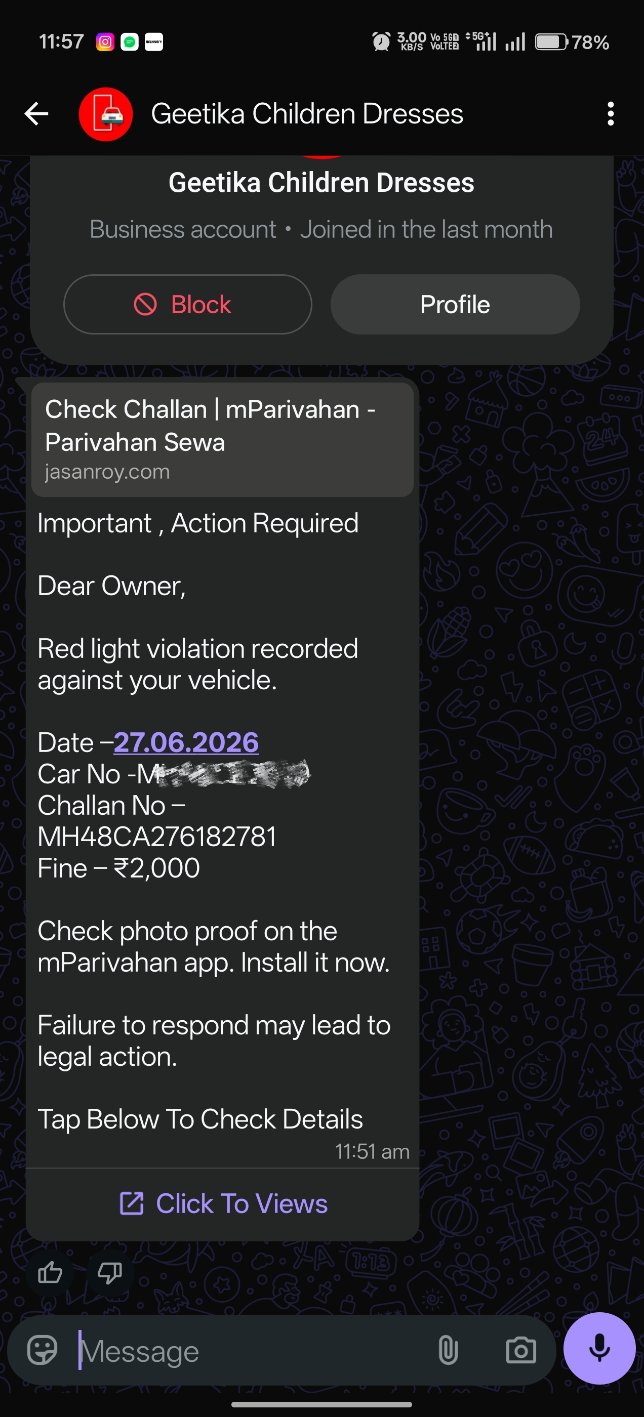 challan frouds