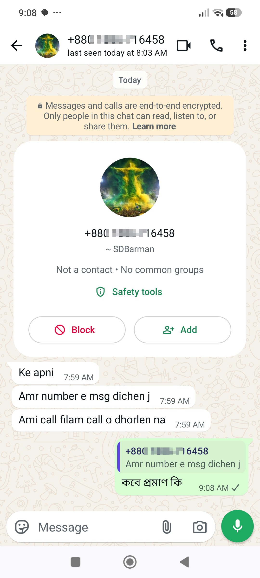 What's app scammer
