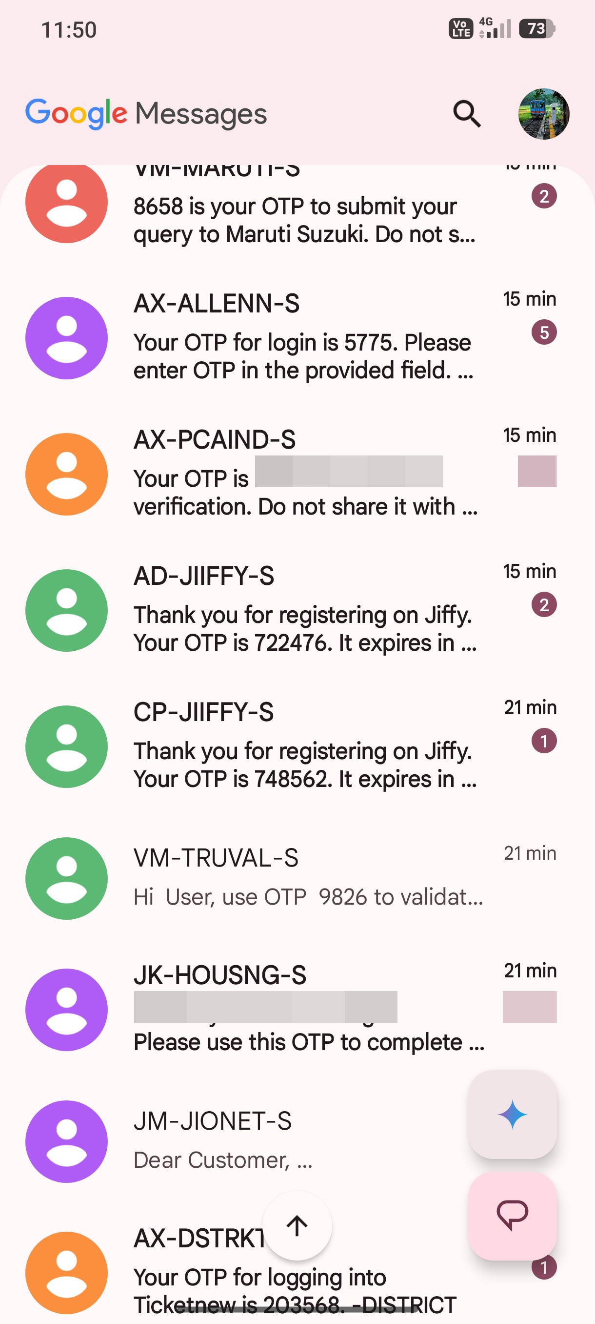lot of otps 