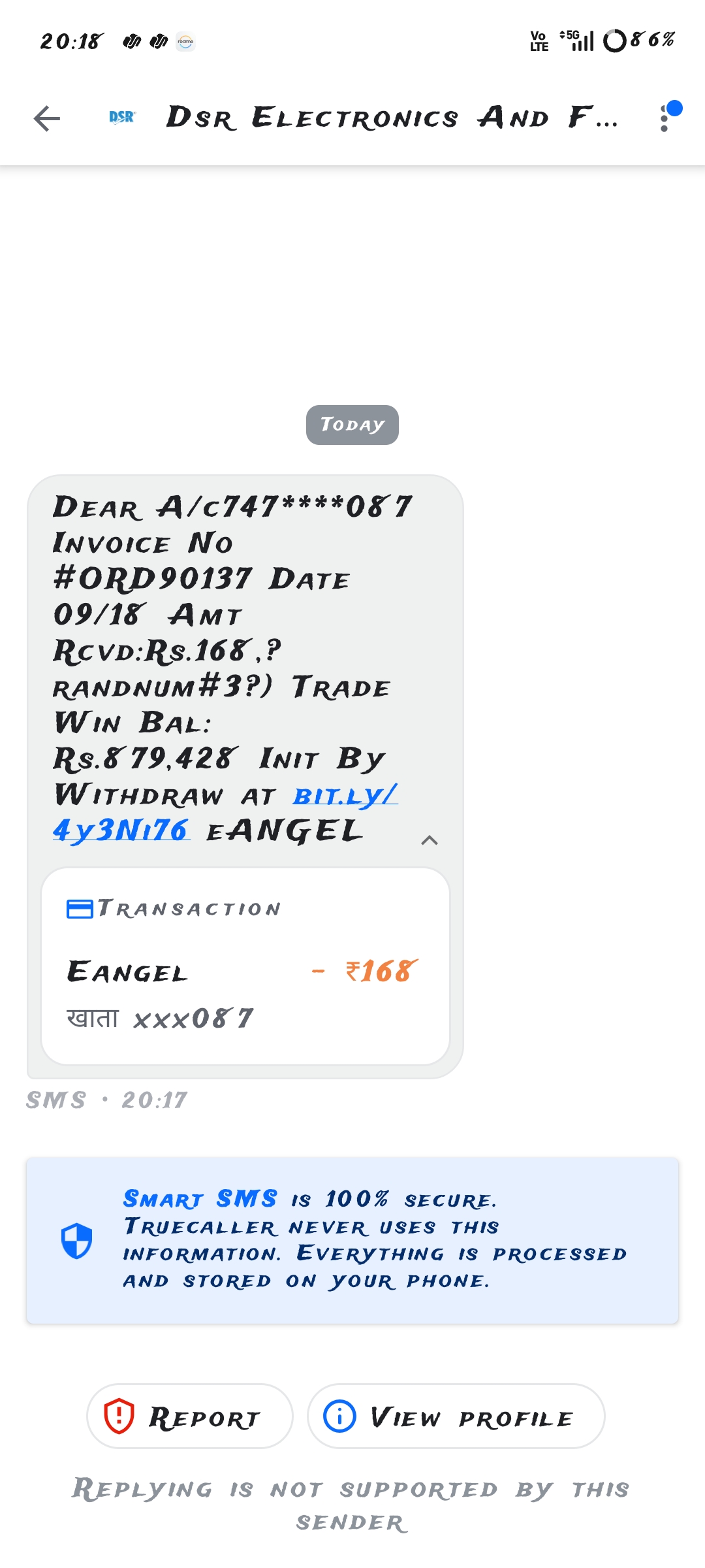 DSR Electronic and Finance took 168 rupees from me, I was scammed. - image 2