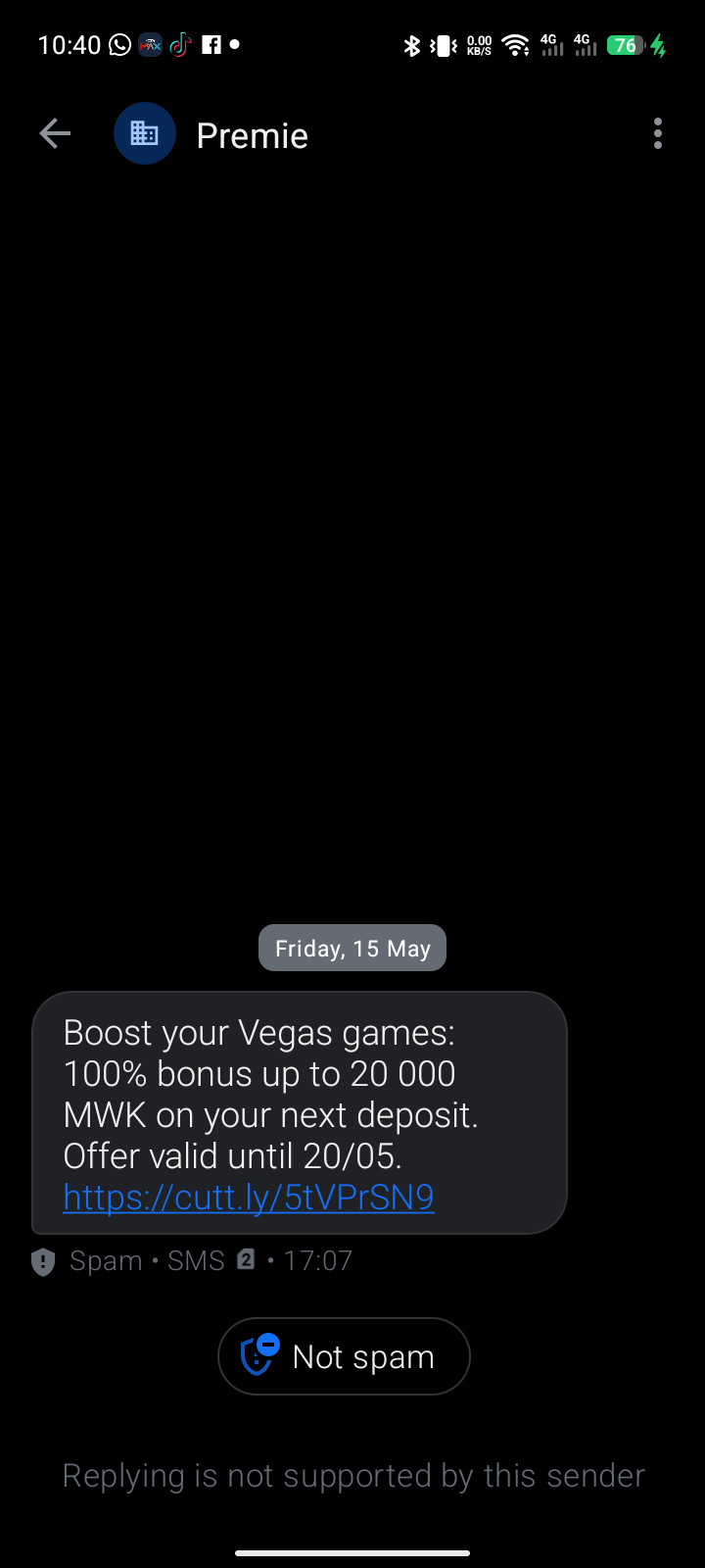 CLAIMS THAT I WILL RECEIVE BONUS