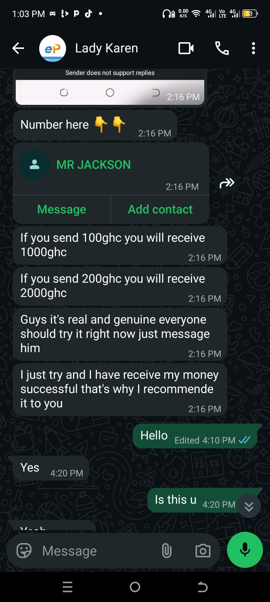 WhatsApp Investment Scam - image 2