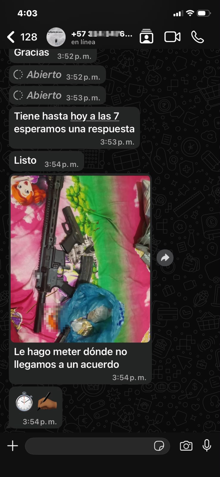 We are being extorted and threatened from this number [PHONE]