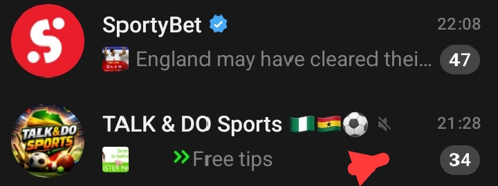 Correct score channel at Telegram 