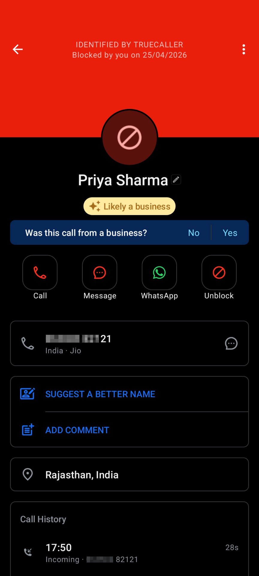 Jio mobile number scam