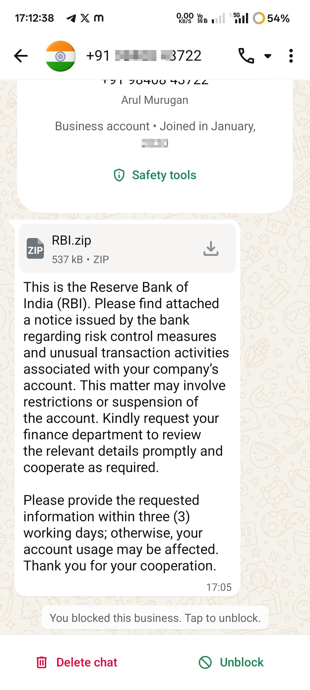 Whatsapp Scam