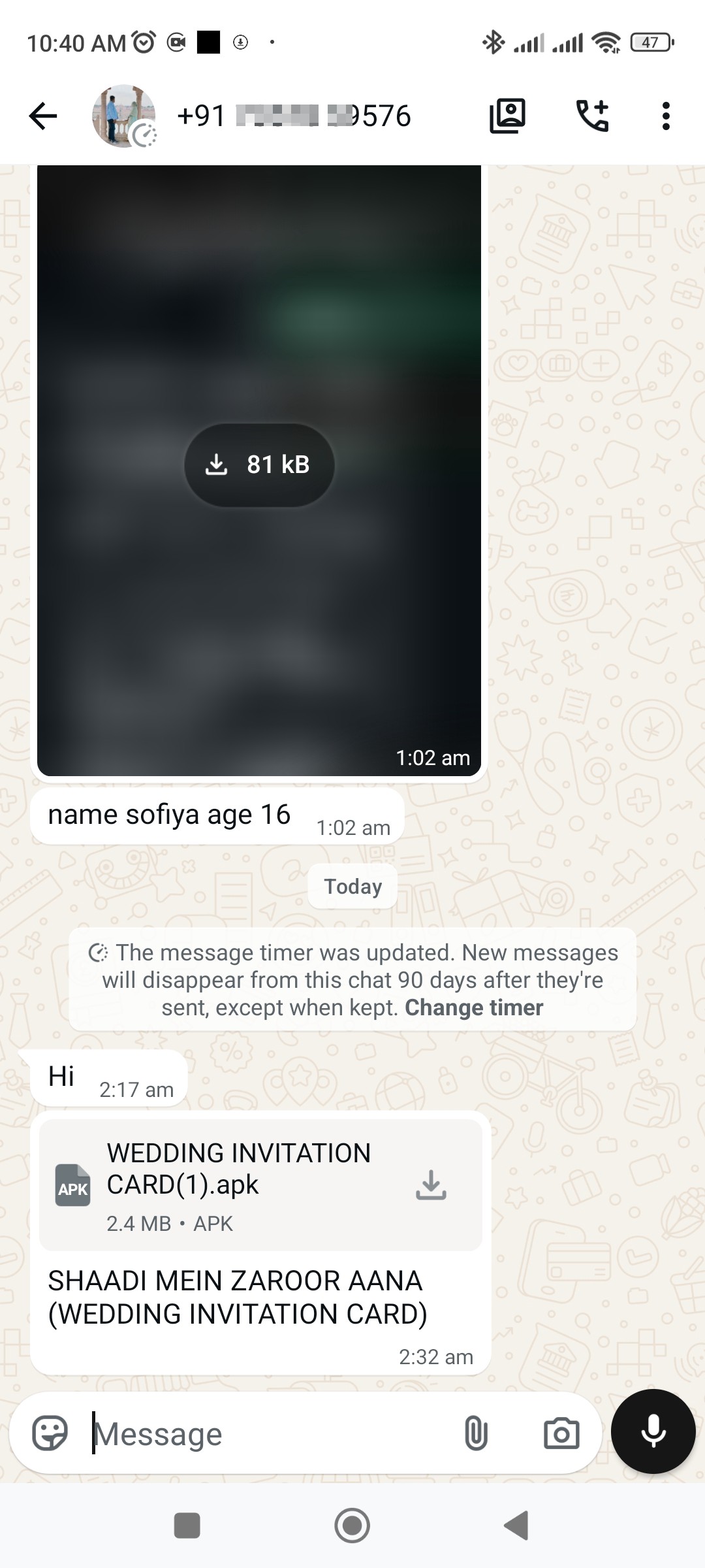 ⚠️☠️ Invitation Scam Alert (APK File)

