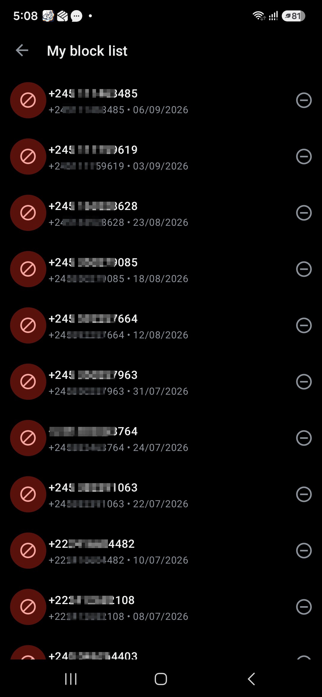 spam missed call 