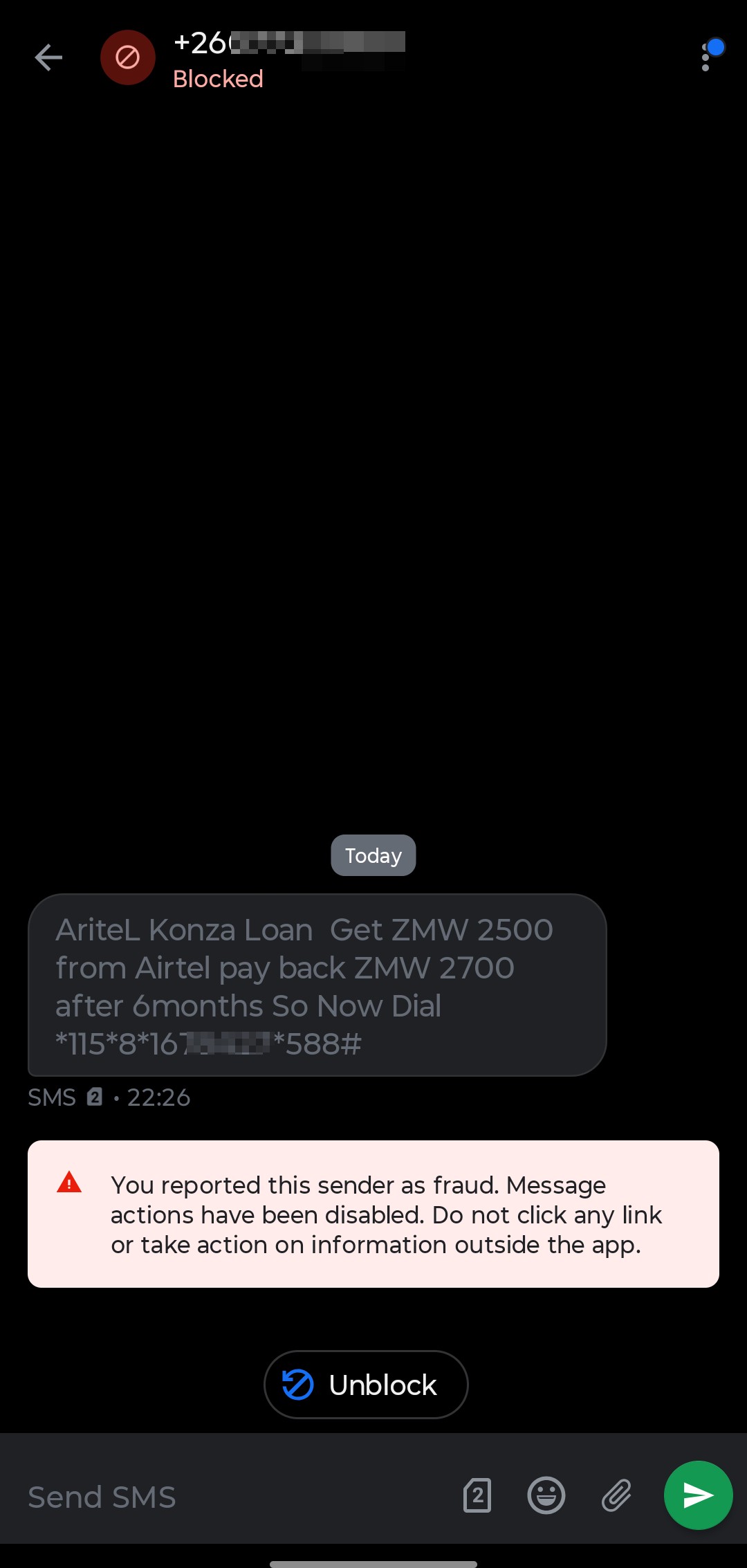 I received this message but right away I knew its a scam so I just blocked it