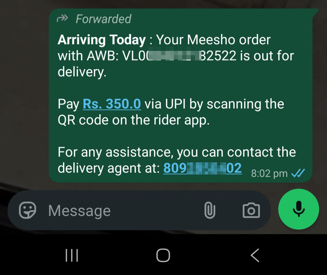 spam through messo 