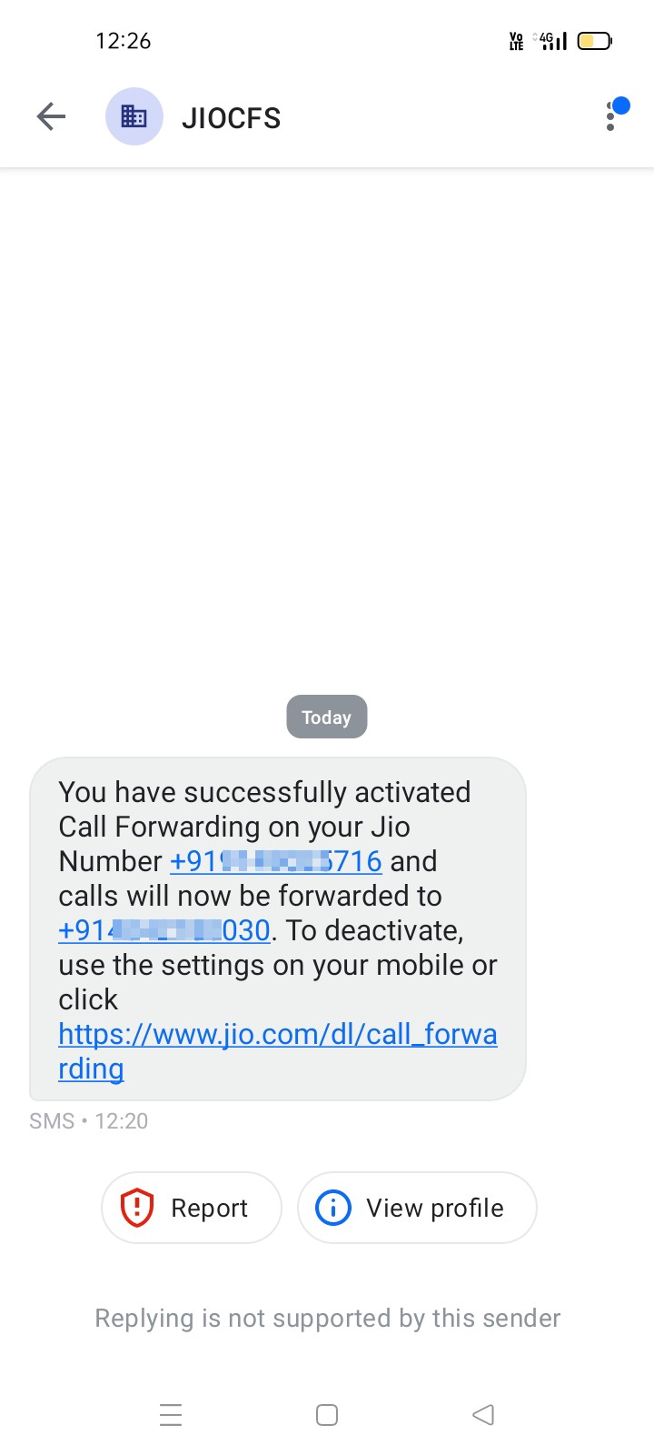 scan message with calls for waiting for scammers