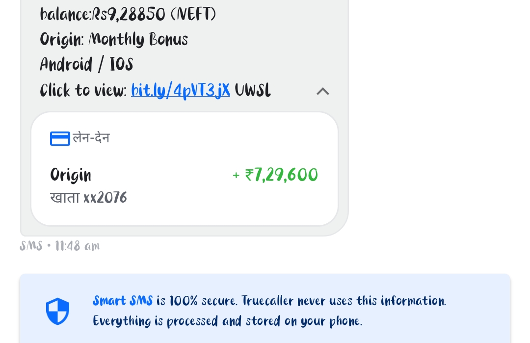 This is money, but I don't know where it came from, and it hasn't appeared in the account.