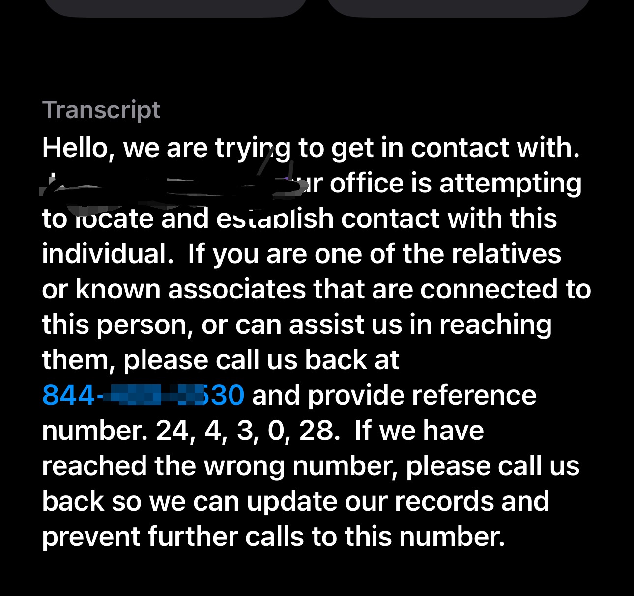 probing text message