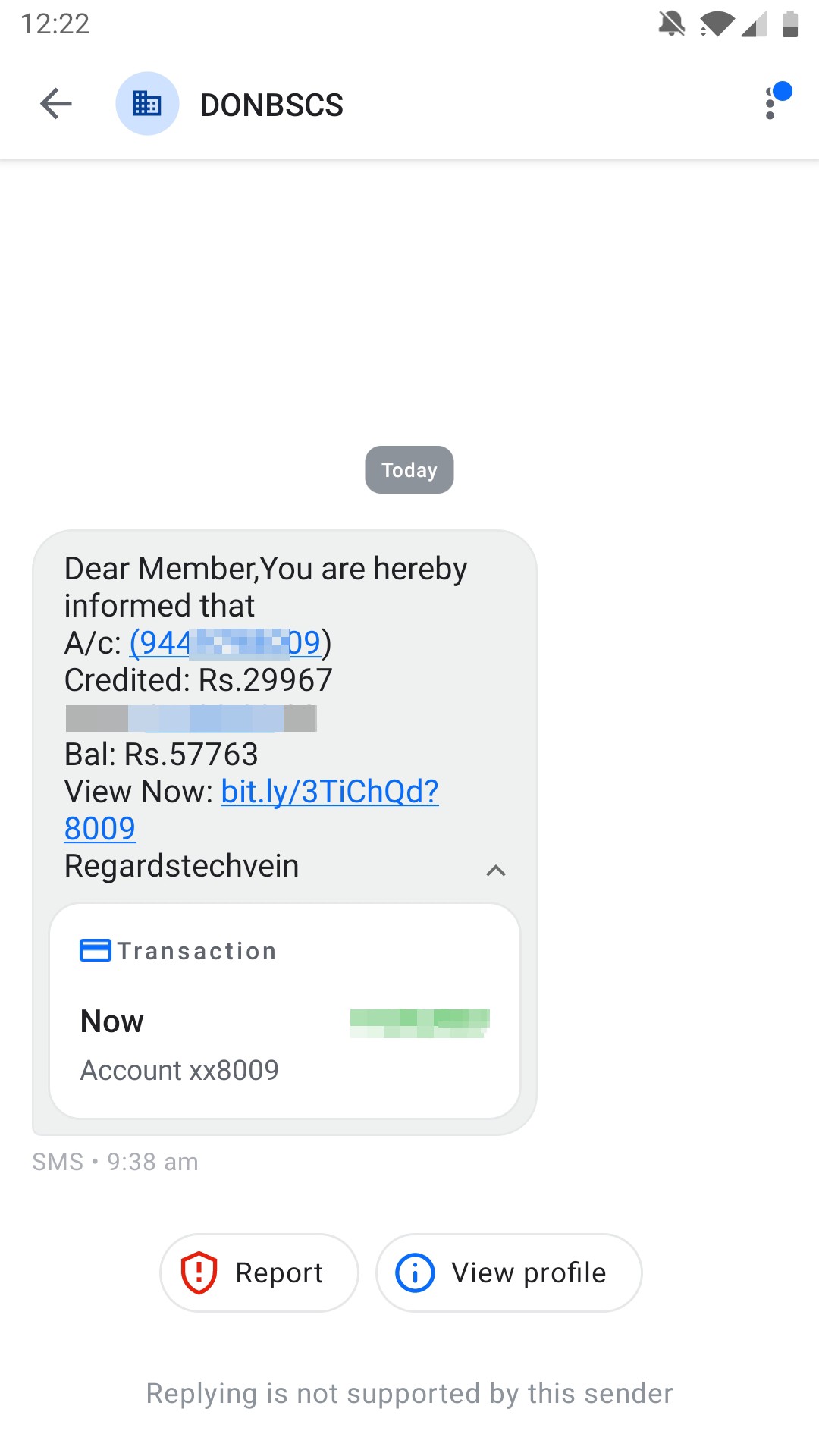 money credited scam.